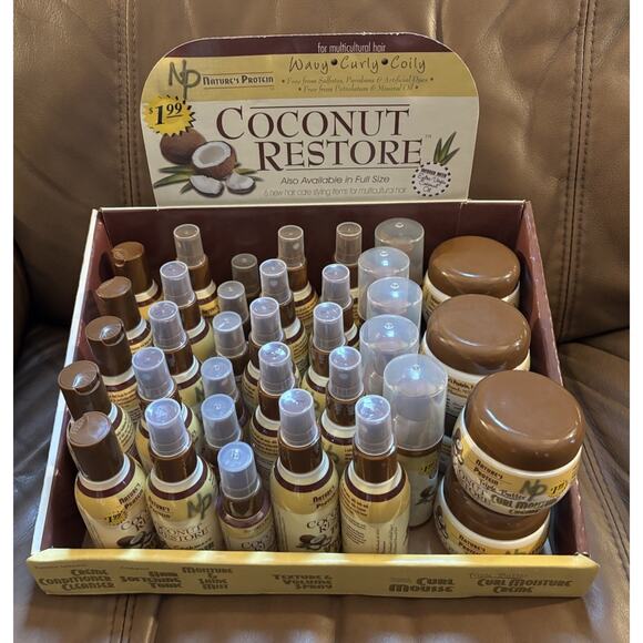 Nature’s Protein Coconut Restore Hair Care Display Set – Travel Size- Lot Of 30+ - Picture 1 of 11